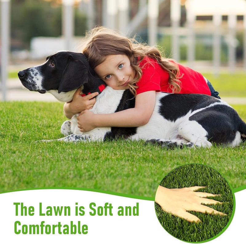 CooRug Artificial Grass Outdoor, 3x5 Ft Realistic Artificial Turf Grass Rug, Large Fake Grass for Dogs Indoor Outdoor Garden Lawn Landscape Patios Decoration - Image 5